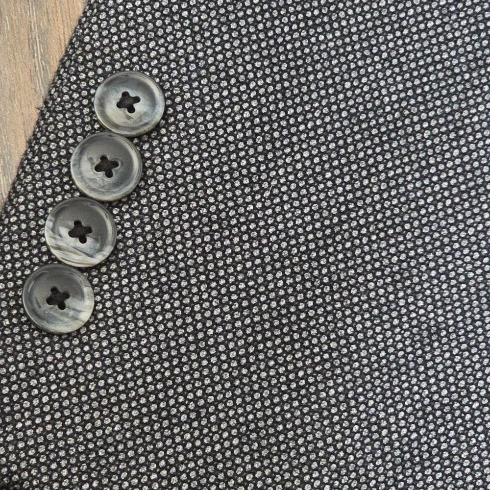 Nautica Branford Mens Grey Micro Pattern 2 Button Stretch Blazer  44R NS281